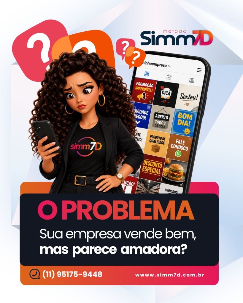 Post com a frase o problema: sua empresa vende bem, mas parece amadora?
